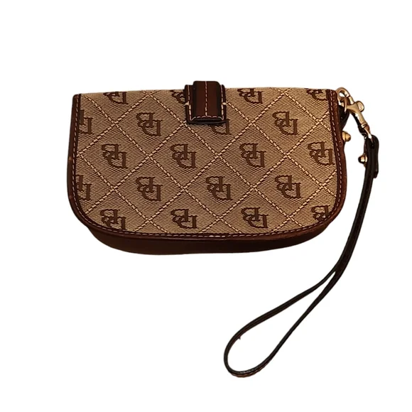 Dooney & Bourke Brown Leather Wristlet - Picture 6 of 6